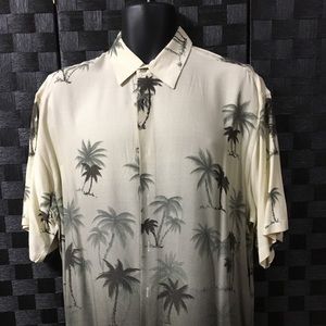 Palm tree design - men’s cruise ready shirt Large